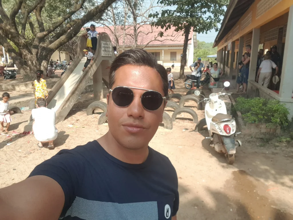 Cruising with Danny and Peter, Holland America Line, Westerdam, Sihanoukville, Cambodia | Pagoda visit in Sihanoukville during a cultural experience, featuring a monk blessing ceremony, vibrant local market tour, and serene beach retreat for a memorable spiritual and cultural day trip in Cambodia.