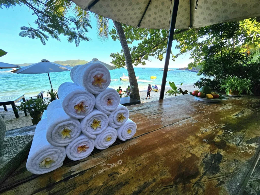 Cruising with Danny and Peter, Holland America Line, Westerdam, Nha Trang, Vietnam, Nha Trang Island Escapade Adventure | Group of tourists enjoying a Nha Trang Island Escapade Adventure featuring Mieu Island Exploration under a tropical sun, vibrant underwater scenes from Coral Reef Snorkeling in Nha Trang Bay, the pirate ship-shaped Tri Nguyen Aquarium showcasing a Marine Life Experience on a Vietnam Coastal Adventure, local fishermen feeding groupers during a Fishing Village Visit, relaxing on golden sands at Mini Beach Relaxation after a Nha Trang Island Tour with Holland America Cruise, and a scenic view of Nha Trang Bay from a boat during a Tropical Island Retreat.